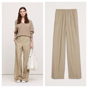 Banana Republic Beige Wide-Leg Pants